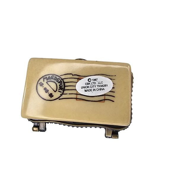 CBK Ltd Porcelain Magdspuri Letter Postcard Postage Mail Trinket Box - Picture 7 of 8